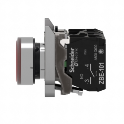 Slika Taster svetleći NO+NC fi22 crveni 110-120V AC Harmony XB4 Schneider