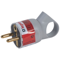 Slika Utikač 2P+E 16A 230V ugaoni prsten sivi Legrand