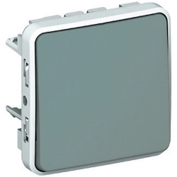 Slika Taster 10A IP55 N/O bez osnove sivi Plexo Legrand