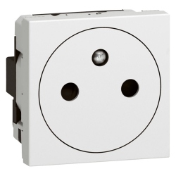 Slika Priključnica 2Pmodularna 2M 16A 230V 2P+E francuski standard antibakterijska bela Mosaic Legrand