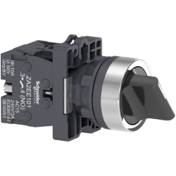 Slika Taster zakretni NO fi22 2NO 1-0-2 crni Easy Harmony XA2 Schneider