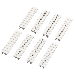 Slika Odvojive oznake 5 mm - 10 traka - znakovi L1, L2, L3, N, PE - bele Schneider