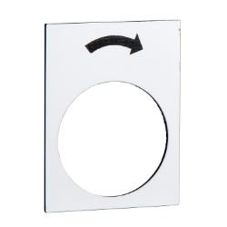 Slika Oznaka za tastere 30x40mm bela okretanje nadesno sporo Schneider