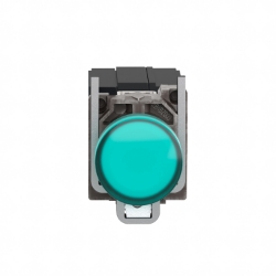 Slika Signalna lampica kompletna O22 zelena ravna sočiva BA9s 230-240V Schneider