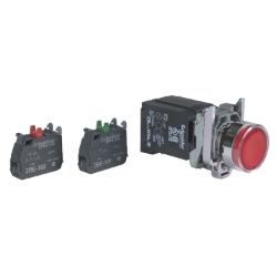 Slika Taster svetleći NO+NC fi22 crveni 230V AC Harmony XB4 Schneider