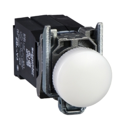 Slika Signalna lampica kompletna O22 bela ravna sočiva BA9s 110-120V Schneider