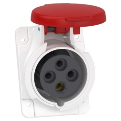 Slika Industrijska priključnica 16A 3P+E 380-415VAC IP44 ugradna PratiKa Schneider