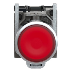 Slika Taster svetleći kompletni O22 crveni povratak 1NO+1NC 250V Schneider