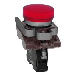 Slika Signalna lampica kompletna O22 crvena ravna sočiva LED integrisani 110-120V Schneider