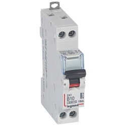 Slika Osigurač automatski 1P+N 10A B kriva 6kA/10kA Dx3 Legrand