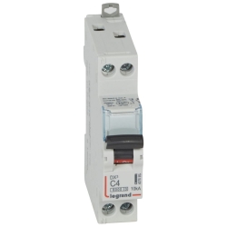 Slika Osigurač automatski 1P+N 4A C kriva 6kA/10kA Dx3 Legrand