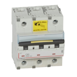 Slika Osigurač automatski 3P 80A C kriva 10kA/16kA DX3 Legrand