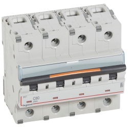 Slika Osigurač automatski 4P 80A C kriva 25kA DX3 Legrand