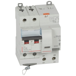 Slika FID sklopka DX3 2P C16 6000A AC 30mA 4M Legrand