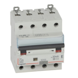 Slika FID sklopka DX3 4P C25 6000A AC 30mA 4M Legrand