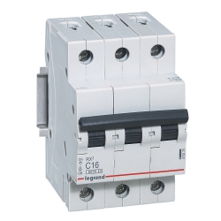 Slika Osigurač automatski 3P 16A kriva C 6kA Rx3 Legrand