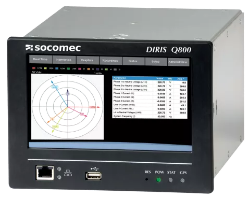 Slika MrežniAnalizatorA klasa IEC 61000-4-30,Ethernet,RS485,USB,EN 50160,web server DIRIS Q800 Socomec