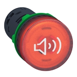 Slika Zujalica svetleća crvena fi22 110/130V AC/DC stalni/isprekidani ton Harmony XB5 Schneider