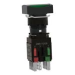 Slika Taster pravougaoni zeleni O16 svetleći povratak 1NO+1NC 12...24V Schneider