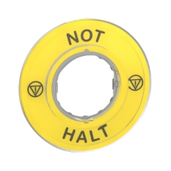 Slika Oznaka O60 nužno isključenje NOT-HALT/logo ISO13850 Schneider