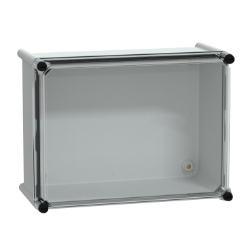 Slika Kutija PLS poliesterski zadnji deo providan PC poklopac IP65 27x36x18cm Schneider