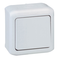 Slika Prekidač jednopolni nadgradni 10A 250VAC IP44 siva Forix Legrand