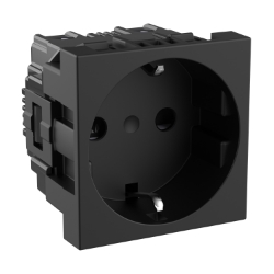 Slika Priključnica 2P modularna 2M 16A 230V 2P+E crna Classia PRO pakovanje Legrand