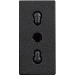 Slika Priključnica 2P modularna 1M 10A 250V 2P+E italijanski standard crna Classia PRO pakovanje Legrand