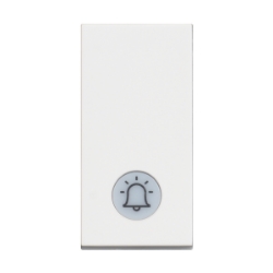 Slika Taster modularni 1M 10A 12V sa indikacijom oznaka zvono beli Classia Legrand