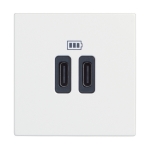 Slika Priključnica USB modularna 2M tip C 3A bela Classia Legrand