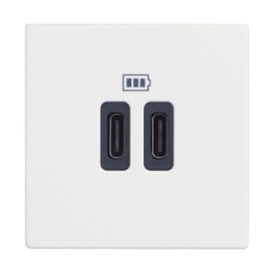 Slika Priključnica USB modularna 2M tip C 3A bela Classia Legrand