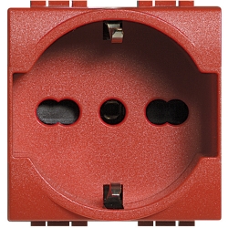 Slika Utičnica 2P+E italijanski standard crvena Living Light Legrand