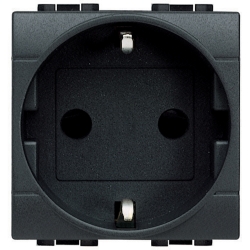 Slika Priključnica 2P modularna 2M 16A 230V 2P+E antracit Living Light Legrand