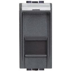 Slika Priključnica računarska modularna 1M RJ45 CAT 5e UTP antracit Living Light Legrand