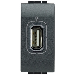 Slika Utičnica USB 1M antracit Living Light Legrand
