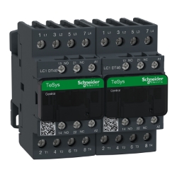 Slika Kontaktor za promenu smera 4P(4NO) 40A AC-1 špulna 230V AC sa signalnim kontaktima 1NO+1NC Schneider