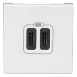 Slika Punjač 2M 2xUSB-C 3A 15W crni PM Legrand