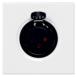 Slika Priključnica audio XLR 3-pin ženska 2M bela Mosaic Legrand