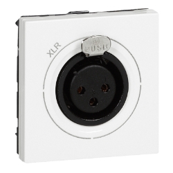 Slika Priključnica audio XLR 3-pin ženska 2M bela Mosaic Legrand