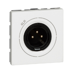 Slika Priključnica audio XLR 3-pin muška 2M bela Mosaic Legrand