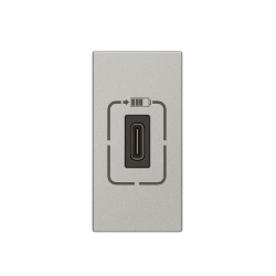 Slika Punjač 1M USB-C 1,5A 7,5W aluminijumski PM Legrand