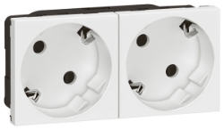 Slika Utičnica 2x2P+E 45° bela PM Legrand