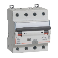 Slika FID sklopka DX3 4P C32 6000A AC 30mA 4M Legrand