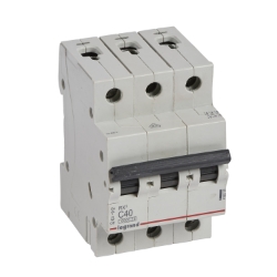 Slika Osigurač automatski 3P 40A kriva C 6kA Rx3 Legrand