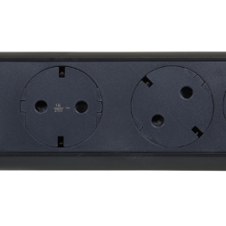 Slika Kabal produžni sa prekidačem H05VV-F 3x1.5mm2 1.5M 5 priključna mesta 2P+E crna/tamno siva Legrand