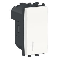 Slika Taster sa lokatorom modularni 1M 10A 250VAC beli Easy Styl Schneider
