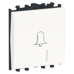 Slika Taster sa lokatorom modularni 2M 16A 12VAC oznaka zvono beli Easy Styl Schneider