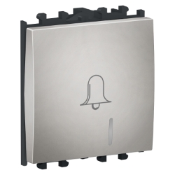 Slika Taster sa lokatorom modularni 2M 10A 250VAC oznaka zvono srebrni Easy Styl Schneider