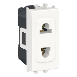 Slika Priključnica 2Pmodularna 1M 16A 230/250VAC evropski/američki standard bela Easy Styl Schneider