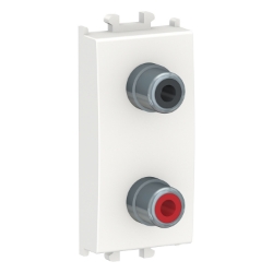 Slika Priključnica audio modularna 1M RCA bela Easy Styl Schneider
